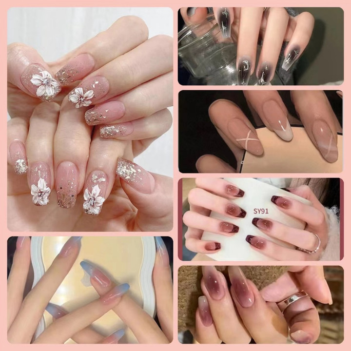 24pcs 3D kuku palsu extension kuku palsu grosir kuku nail al