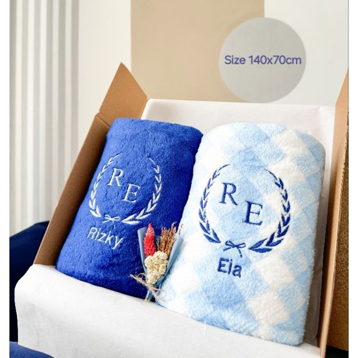 Hampers Pernikahan Handuk Couple Kado Pernikahan Handuk Mandi