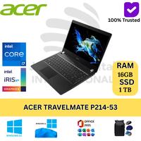 LAPTOP ACER TRAVELMATE P214-53 INTEL i7-1165G7 RAM 16GB SSD 