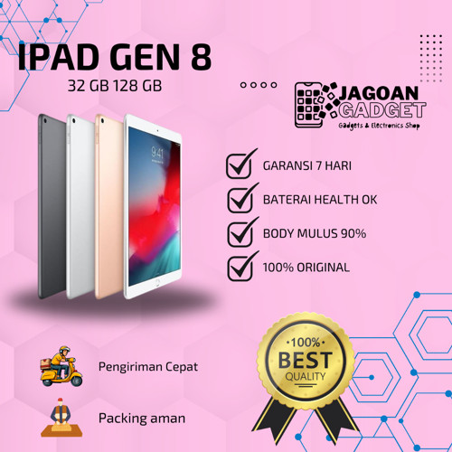 iPad 8 10.2 Inch 2020 Gen 8 32GB 128GB Wifi Only Second Original | JAGOAN GADGET