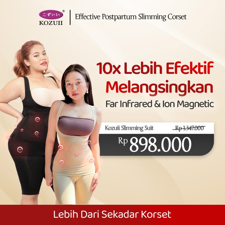 Kozuii Slimming Suit / Langsing 10x Lebih Efektif / Far Infrared & Ion Magnetic Body shaper / Korset Pelangsing Pasca Melahirkan Tanpa Tulang & Kawat