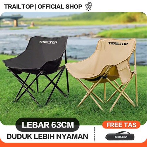 TrailTop Kursi Lipat Outdoor Kursi Camping Bulat Balutannya 