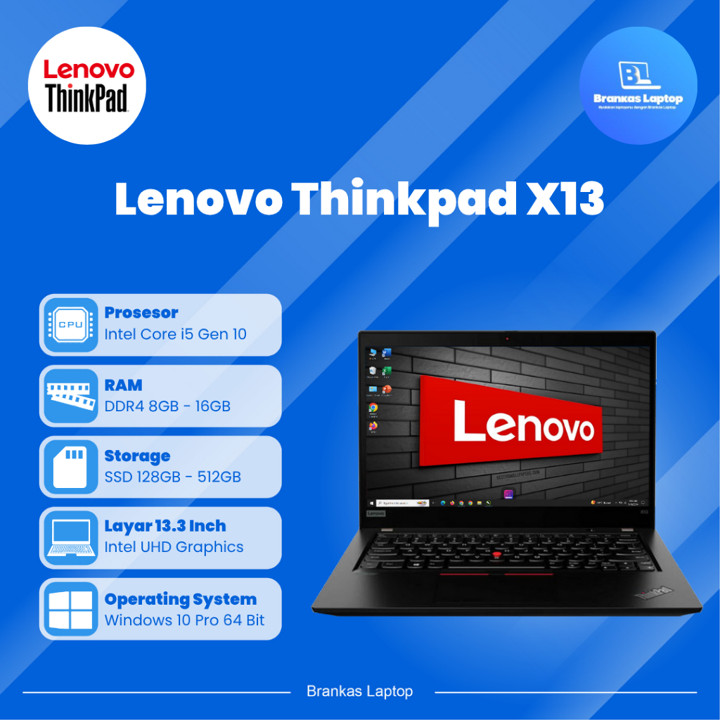 Lenovo Thinkpad X13 i5 / i7 Gen 10 | DDR4 8GB / SSD 256GB | Second Original Dan 