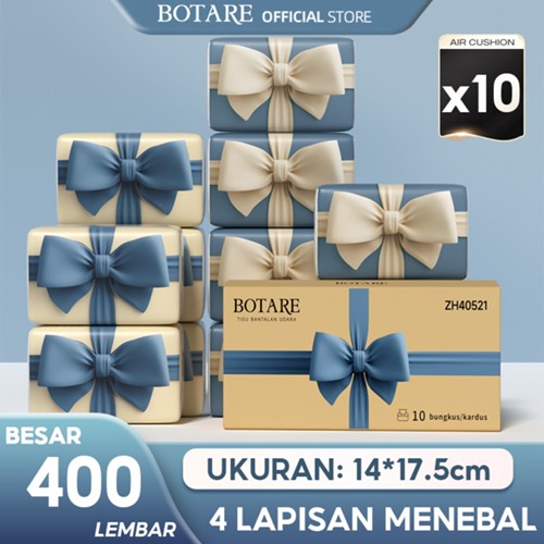 (10PCS)Botare Air-Cushion Tisu Muka Deluxe Lembut 4 Lapisan 
