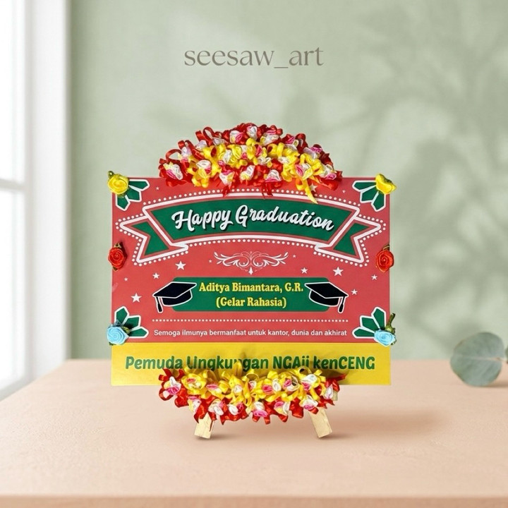 [CUSTOM • FREE GIFTBOX • SEHARI JADI] Papan Karangan Bunga Mini Ulang Tahun Ultah Graduation Kelulusan Birthday Souvenir Nikahan Wedding Congratulations Hadiah Wisuda Kado Unik Anniversary Ucapan Cewek Cowok Birthday