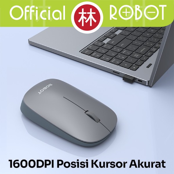 Robot M390 Bluetooth + Wireless Mouse Silent Click 2.4G 1600DPI BT5.0