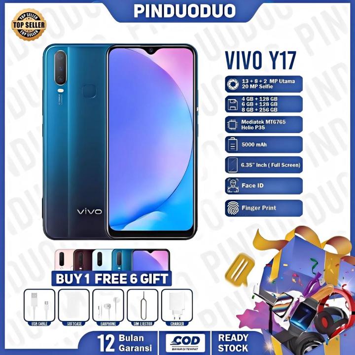 HP VIVO Y17 RAM 8 ROM 256GB Smartphone 4G LET 6.35 Inches Dual SlM Garansi 1Tahun