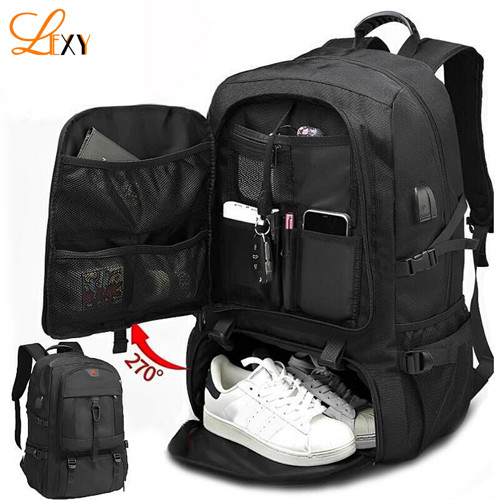 LEXY Tas Ransel Traveling Multifungsi Pria Luar Ruangan Tahan Air Tas Gunung 50-80Liter
