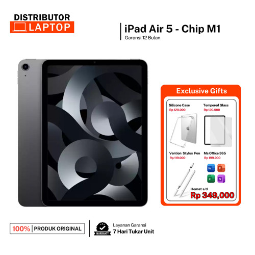 Bundling - ipad Air 5 Chip M1 [ Gen 5 64GB / 256GB ] Original WiFi Only BNIB