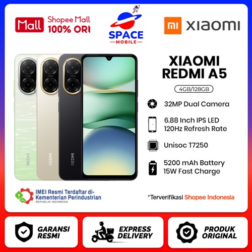 Xiaomi Redmi A5 [4GB+128GB]  - Garansi Resmi 1 Tahun