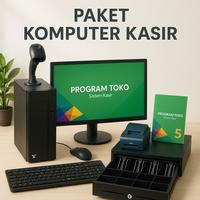 PAKET KOMPUTER KASIR SILVER SIAP PAKAI COCOK UNTUK SEMUA JEN