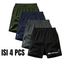 Paket 100rb dapat 4pcs celana running pria gym parasut elast