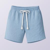 Stylelaki - Celana Pendek Sky Blue Linen Harbor