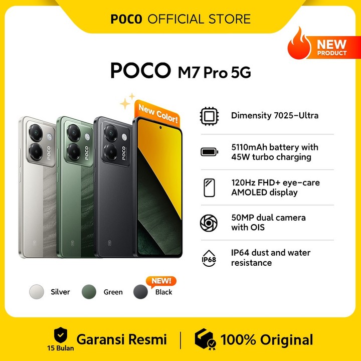 POCO M7 Pro 5G (8/256GB) | Dimensity 7025-Ultra | 5110mAh ba