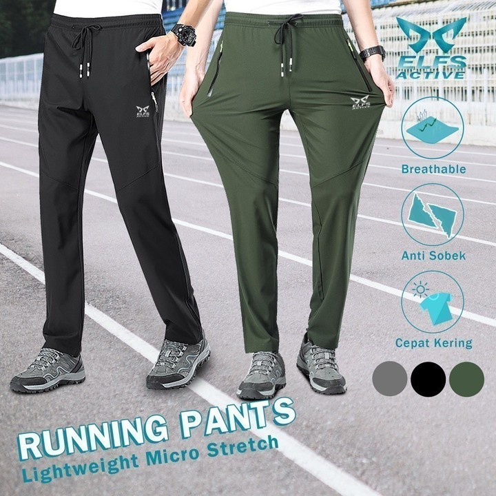 Elfs Active Running Pants - Celana Panjang Ringan Lari Jogging Marathon