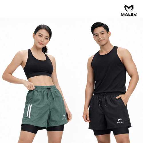 Malev Short Pants Legging Celana Pendek Olahraga Running 2in1 Legging Pendek Lar