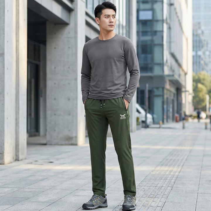 Athleisure Celana Panjang Lari Jogging Marathon Lightweight Micro Stretch Runnin