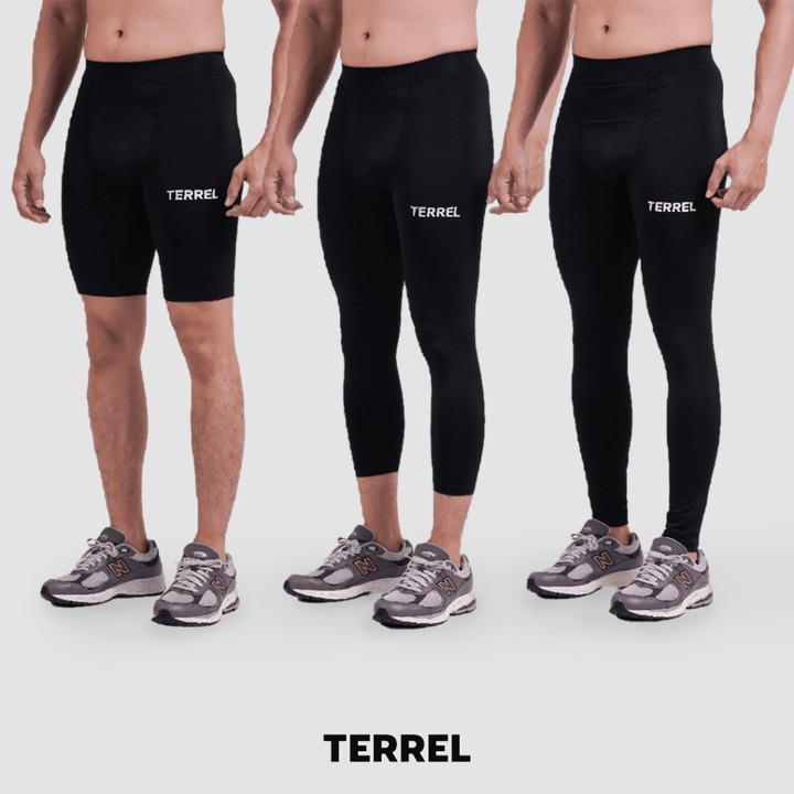 Terrel sportswear Performance Base Layer Bawahan celana olahraga stretch pria lari running gym
