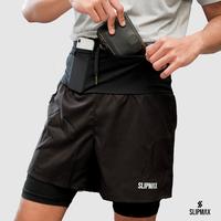 SLIPMAX Celana Lari 2in1 Olahraga Running Belt and Short Compresion Sport
