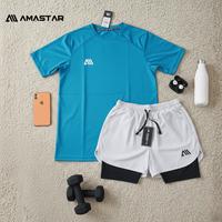 AMASTAR - 2 PCS/1set Jersey Baju Dan Celana Double short Ola
