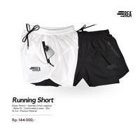 Celana Pendek Legging 2in 1 Zipper Waterproof Kolor Pria Wanita Jumbo Fitnes Gym
