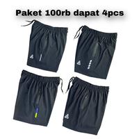 Paket 100rb dapat 4pcs celana running pria gym parasut elastis Sport