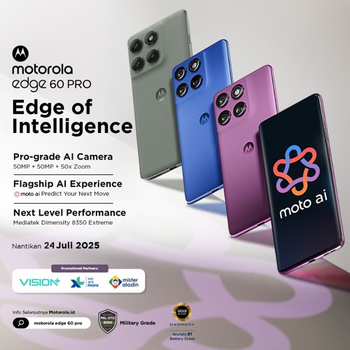 Motorola Edge 60 Pro 5G 12/256GB - 19 Moto AI - MTK Dimensity 8350 Extreme - 6.7