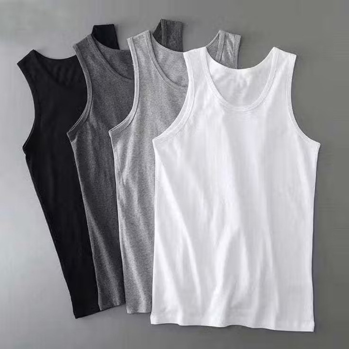 Singlet Pria Dewasa Paket 4 Pcs Super Hemat | Lembut, Adem, Tidak Gerah | Kaos D