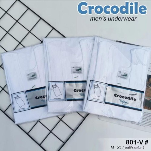 Kaos Singlet crocodile pria model kutang (3pcs) dengan bahan 100 cotton dan berw