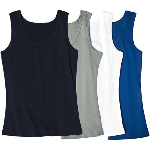 Isi 4 Pcs Singlet Pria Dewasa Paket Super Hemat Kaos Dalam Polos Tanktop Pria Ca