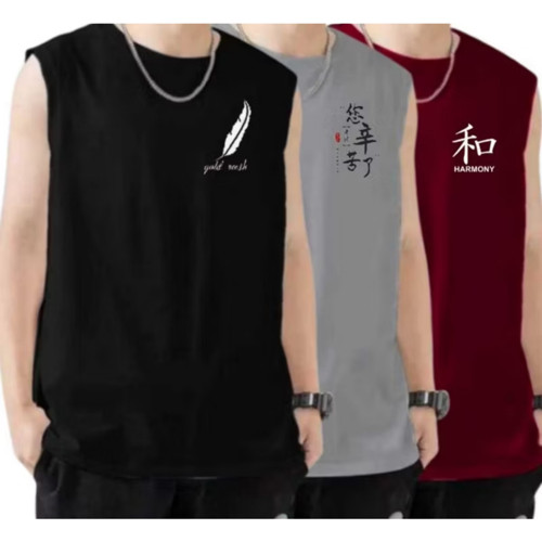 Kaos Singlet Lekbong Distro Paketan 3 pcs 50ribu Singlet Santai Gym / Paketan Si