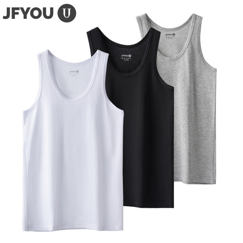 JFYOU  Singlet Pria Kaos dalam Pria | Hitam | Putih | Abu | Cowok Laki Dewasa