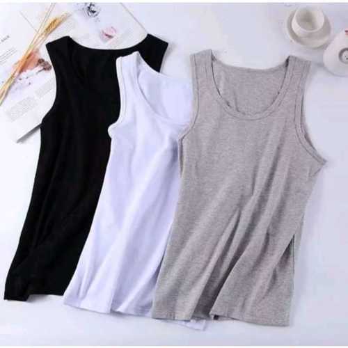 SINGLET PRIA 6PCS BAHAN RIP KATUN BAHAN ADEM