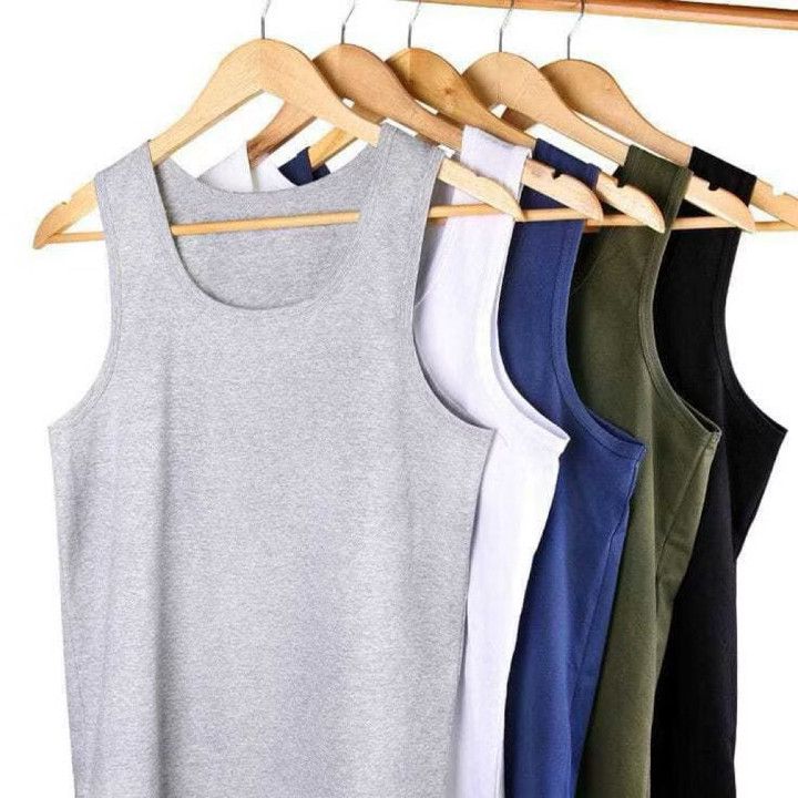 Singlet Pria Dewasa Paket 4 Pcs Super Hemat | Lembut, Adem, Tidak Gerah | Kaos D