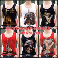 PAKET MURAH 6 SINGLET C LOKAL/ GENIUS SOP/kaos dalam terbaru singlet Pria /brkua