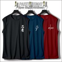 PAKET Kaos Singlet Lekbong Distro Paketan 3 pcs 50ribu Singlet Santai Gym
