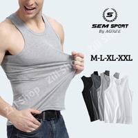 (3 PCS & 6 PCS) AGREE SEM SPORT Kaos Singlet Pria Laki Size M, L, XL, XXL