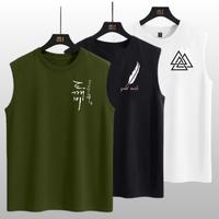 PAKET HEMAT Kaos Singlet Pria Lekbong 3 pcs Bahan Katun Halus Nyaman Ukuran M L 