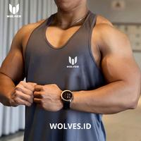 Wolves Singlet Gym Olahraga Pria Sport
