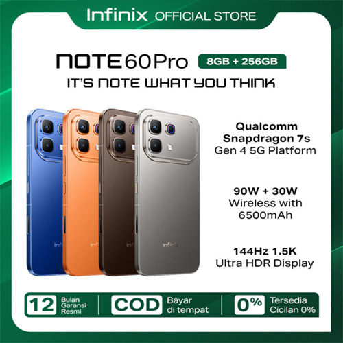 Infinix Note 60 Pro 8/256GB - Up to 16GB Extended RAM - Snapdragon 7s Gen 4 - 6.