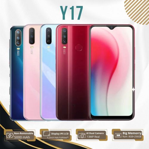 Smartphone vivo Y17  asli Ori Handphone Android  RAM 8/256GB Fullset 6.35 'FHD-L