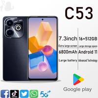 Ponsel Pintar C63 - RAM 16GB, Penyimpanan 512GB, 6800mAh hp 1 jutaan kamera 0 5 