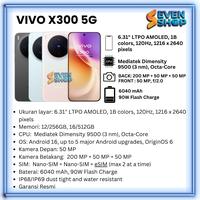 VIVO X300 5G 12/256GB 16/512GB GARANSI RESMI 12 BULAN