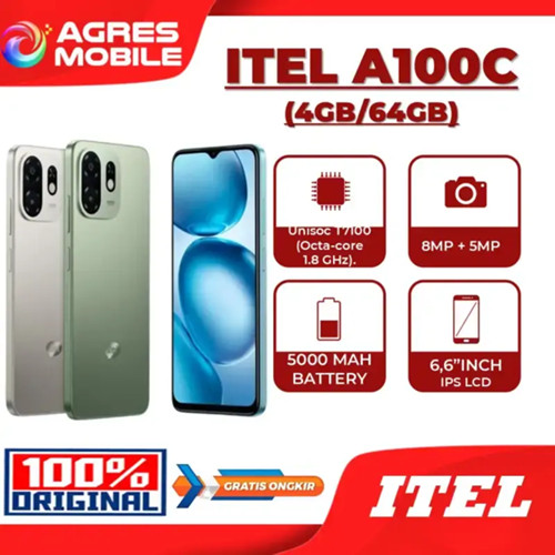 Itel A100C 4GB/64GB Garansi Resmi Itel Indonesia