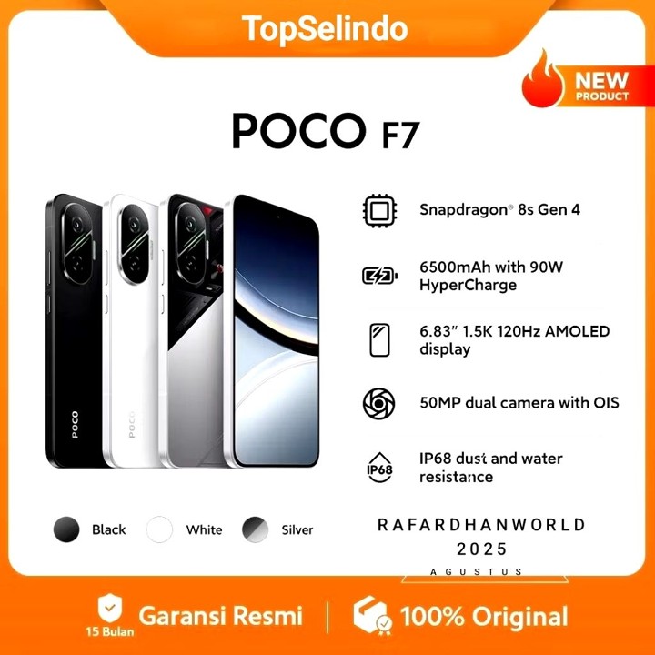Poco F7 5G 12/512 Garansi Resmi Segel Pabrik Bnib Baru