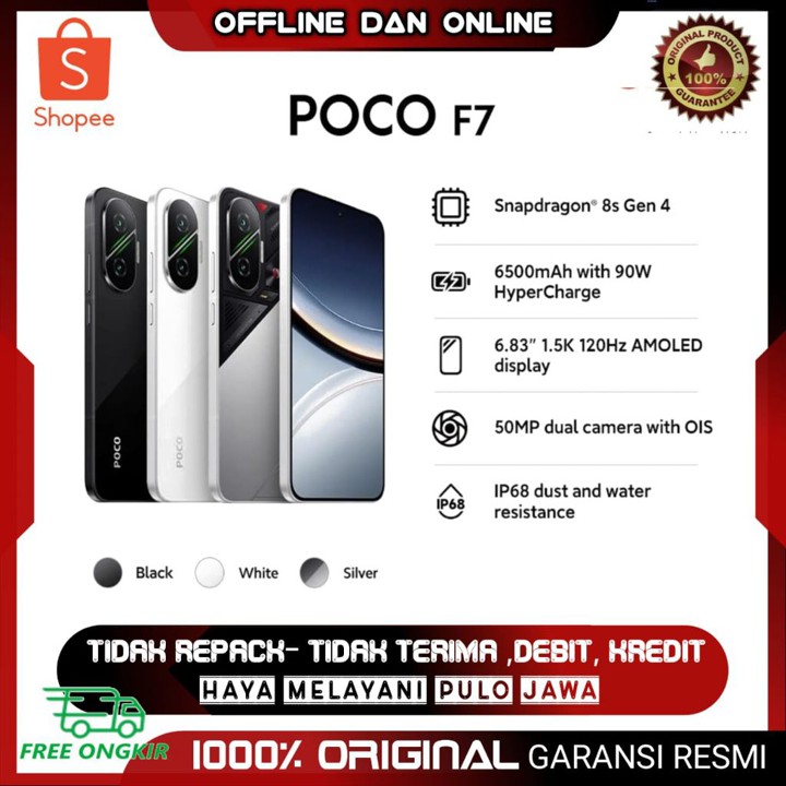 POCO F7 5G NFC 12GB | 512GB Garansi Resmi