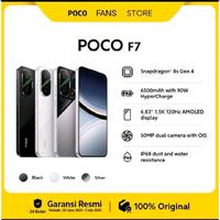POCO F7 12/512 Garansi Resmi Snapdragon 8s Gen 4 6500mAh 90W HyperCharge 6.83" 1