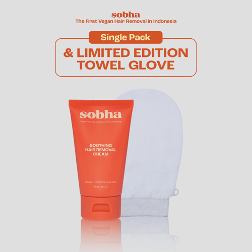 SOBHA Vegan Hair Removal Cream 70 gram | Soothing & Hydrating | 1 Pack + 1 Towel