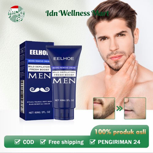 EELHOE Krim Penghilang Rambut 60ml Sensitive Skin Hair Removal Cream Hair Remova