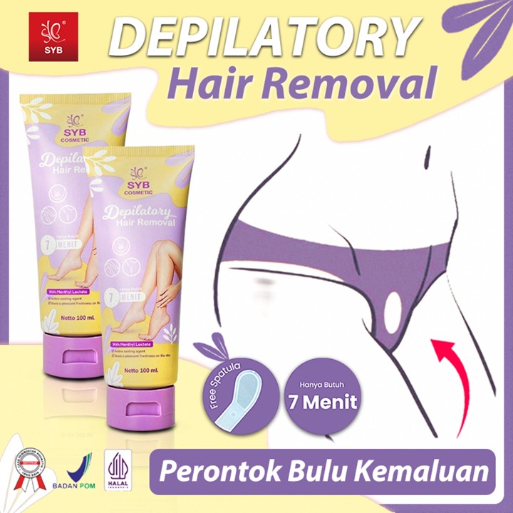 Perontok Bulu Permanen Penghilang Bulu Ketiak SYB Hair Removal Cream 100ML Cepat